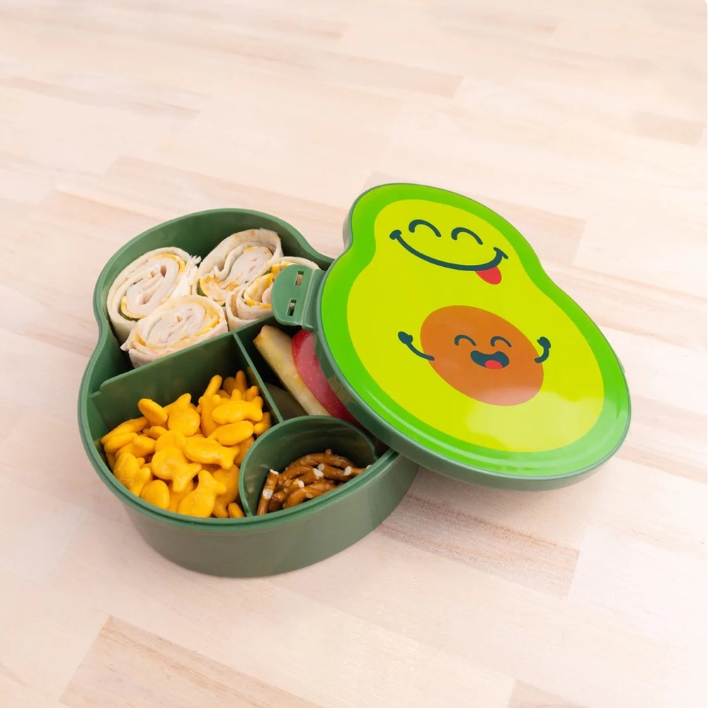 Green Avocado-Shaped Lunch Bento Box